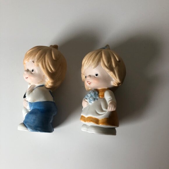 Vintage Children Figurines Boy and Girl Made in Japan Home Decor Collectible - Picture 3 of 7